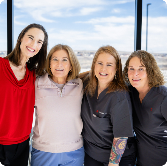 Current Clinic staff smiling together as part of the cardiology care team