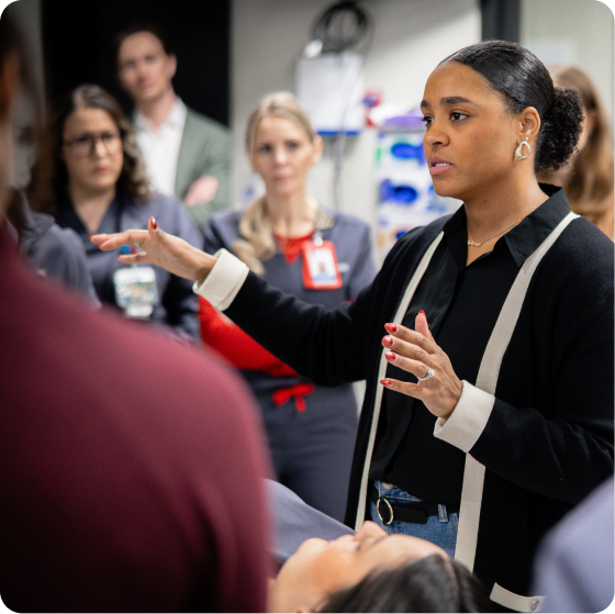 Clinical team training session focused on improving arrhythmia patient care