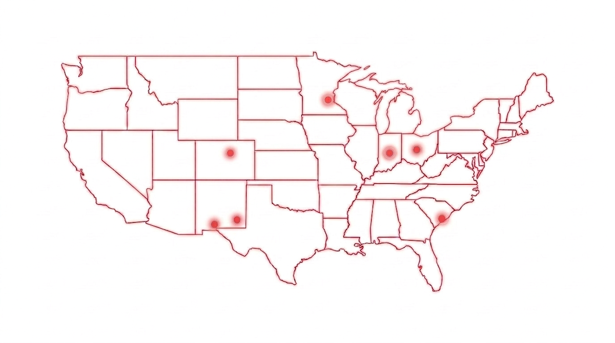 map of current clinic sites